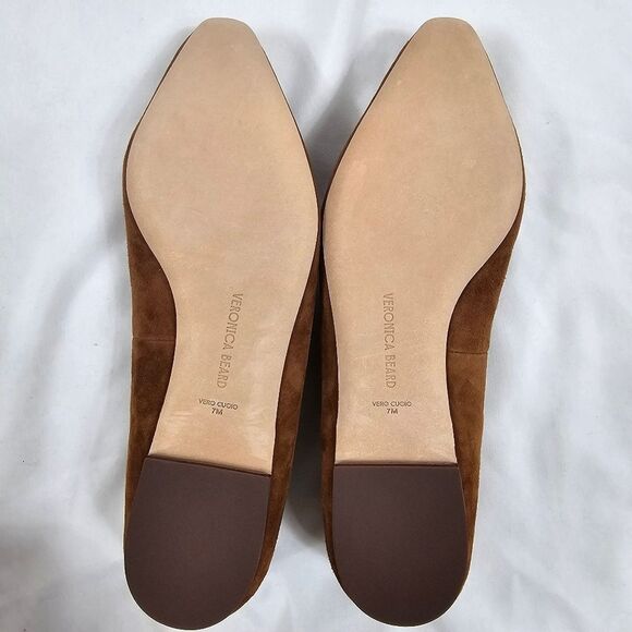 NIB Veronica Beard Cleo Tassel Snip Toe Loafers in Camel - Size 7 - Picture 5 of 10